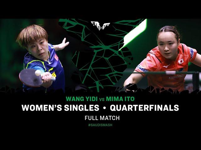 FULL MATCH | Wang Yidi vs Mima Ito | WS QF | #SaudiSmash 2024