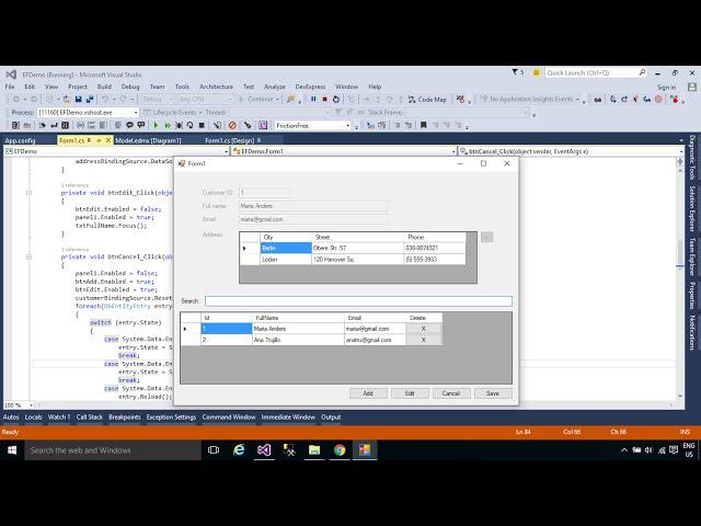 C# Tutorial - Insert Update Delete into multiple tables in SQL Server Part 1 | FoxLearn