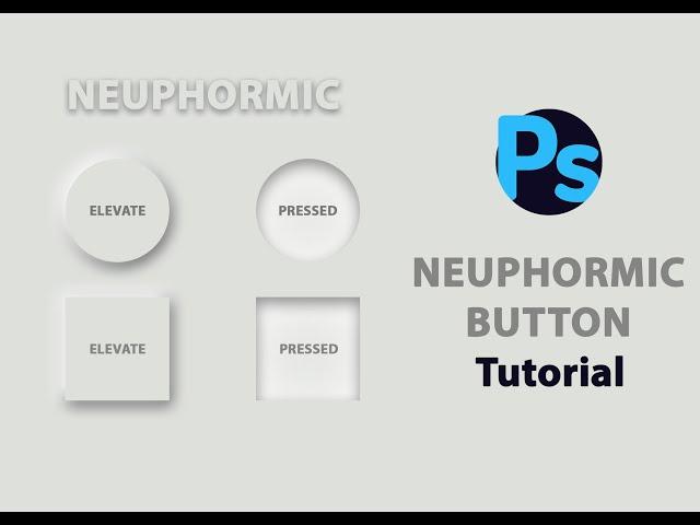 elevate and pressed button tutorials in photoshop one click