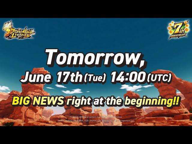 [LEGENDS INFORMATION] 7th Anniv Special ed. vol.2 Countdown Trailer | DRAGON BALL LEGENDS