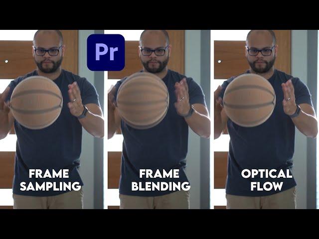 Frame Sampling vs Frame Blending vs Optical Flow - Premiere Pro #shorts