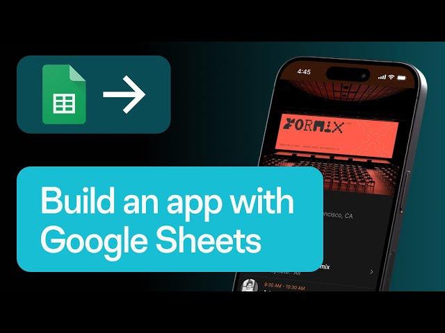 How to Build an App with Google Sheets | No Code | Glide Apps