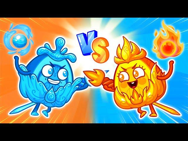 Fire vs Water Hot or Cold Challenge For Avocado Baby  Best Kids Cartoon by Pit & Penny Stories 