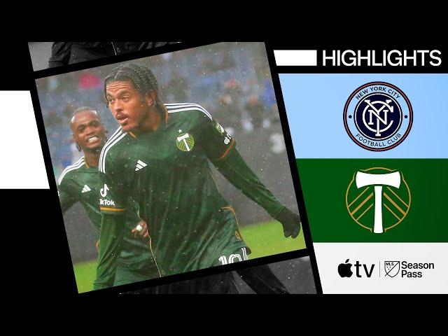 New York City FC vs. Portland Timbers | 97TH MINUTE Stunner! | Full Match Highlights