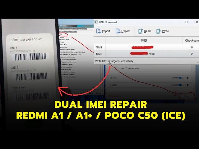 REPAIR IMEI REDMI A1 / A1+ / POCO C50 (ICE) FREE WITH MAU META