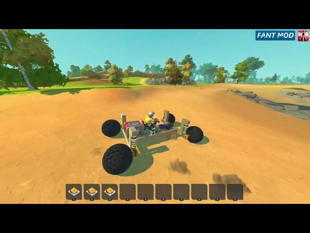 Scrap Mechanic Modded | Omni Wheel Car with Intigrated Engine