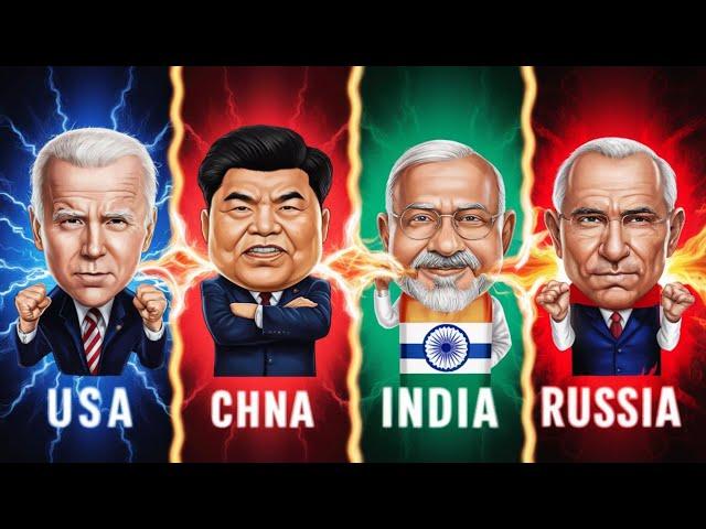 USA vs China vs India vs Russia - Country Comparison