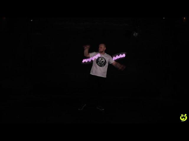 Dazzling flow session with LED digital poi