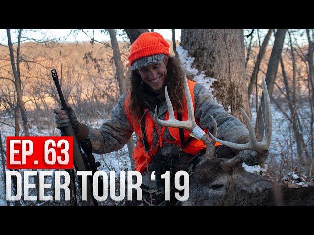 HUGE BUCK ON A TWO MAN DEER DRIVE! - Iowa Public Land Gun Hunting