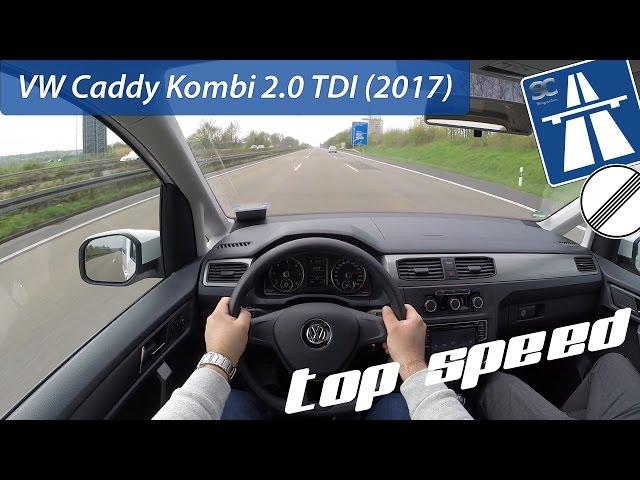 VW Caddy Kombi 2.0 TDI (2017) on German Autobahn - POV Top Speed Drive