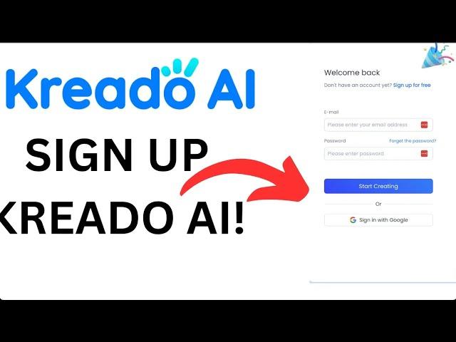 How To Sign Up To Kreado AI (Its So Easy!)