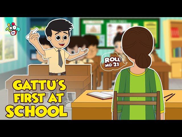 Gattu's First at School | New Roll Number | Animated Stories | English Cartoon | PunToon Kids