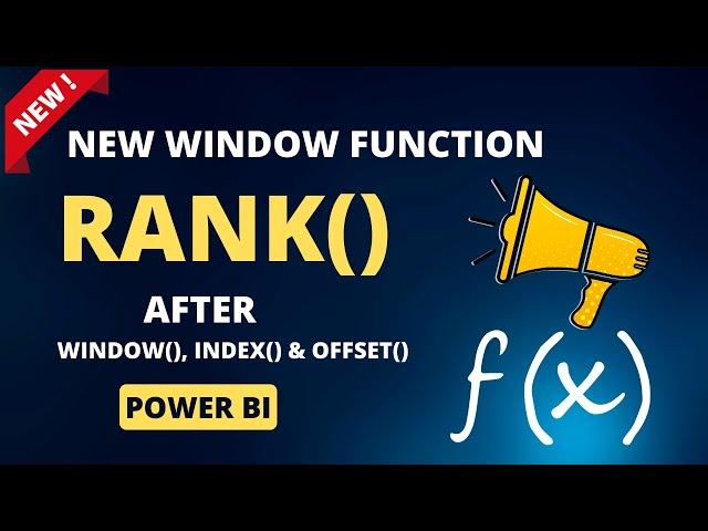 New DAX Function for Visual Level Calculation RANK()| Sort Matrix visual based on Multiple Columns