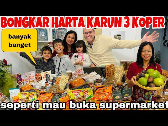 BONGKAR HARTA KARUN SAMPAI 3 KOPER! SEPERTI MAU BUKA SUPERMARKET!