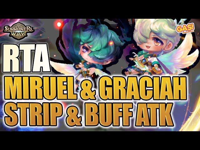 [RTA] INSANE MIRUEL & GRACIAH COMBO! STRIP BUFF ATK AND BOOSTER! Summoners War