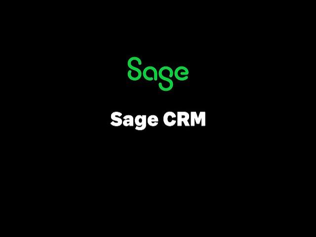 Sage CRM: Support Training  - Setting up and supporting Territory management