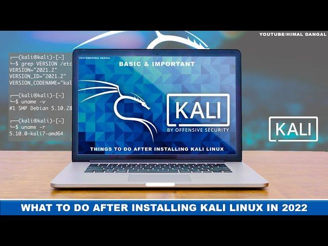 Important things To Do After Installing Kali Linux | Kali Linux 2022.1| STEP BY STEP FOR BEGINNERS |