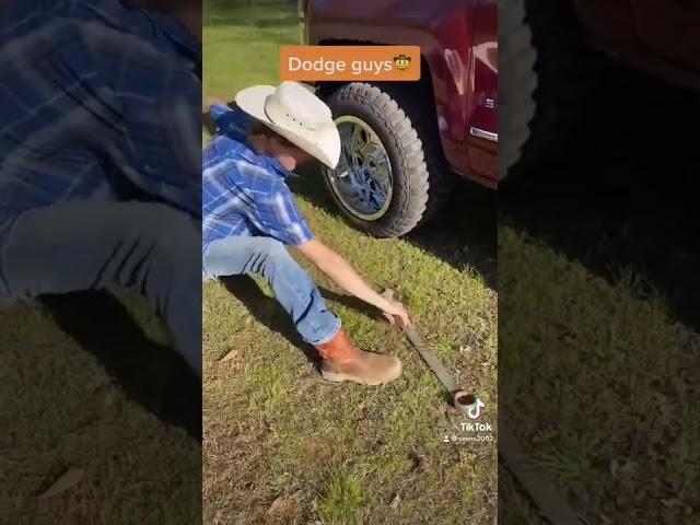 How Dodge guys fix a flat on their truck!!!