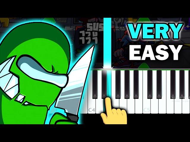 Reactor - FNF Vs. Imposter V3 - VERY EASY Piano tutorial