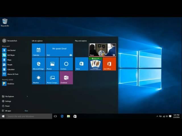 How to customize Windows 10 desktop icons and start menu