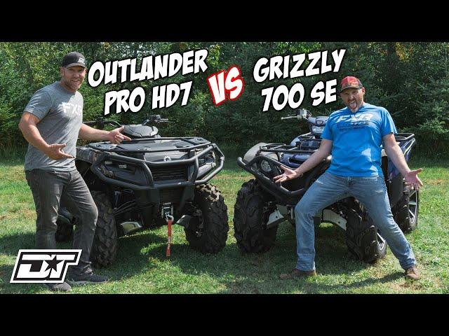 Battle of The 700 Singles! Yamaha Grizzly 700 vs Can Am Outlander Pro HD7