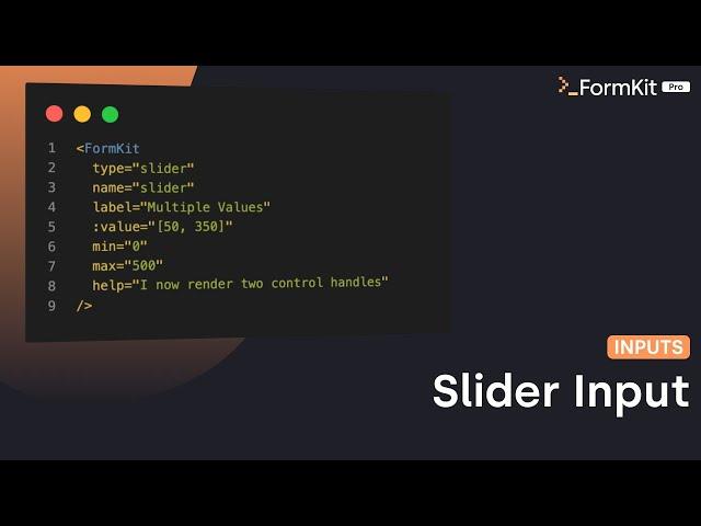 Slider Input for VueJS · FormKit Pro