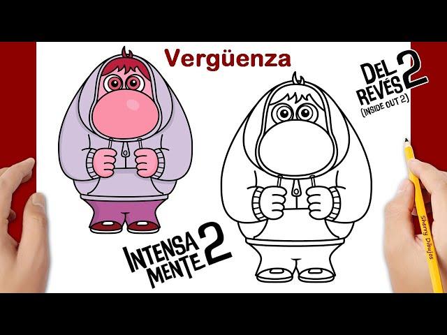 Cómo Dibujar a Vergüenza de IntensaMente 2 | Dibujo Del Revés | Draw Embarrassment from Inside Out 2