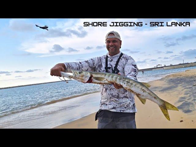 ULTRA LIGHT SHORE JIGGING - COLOMBO - SRI LANKA SURF FISHING | SHIMANO TWIN POWER XD - DUO JIGS