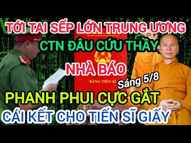 TIN VUI Nhà báo nổi tiếng PHANH PHUI bằng tiến sĩ GIẢ Thầy Quang nghe hết hồn