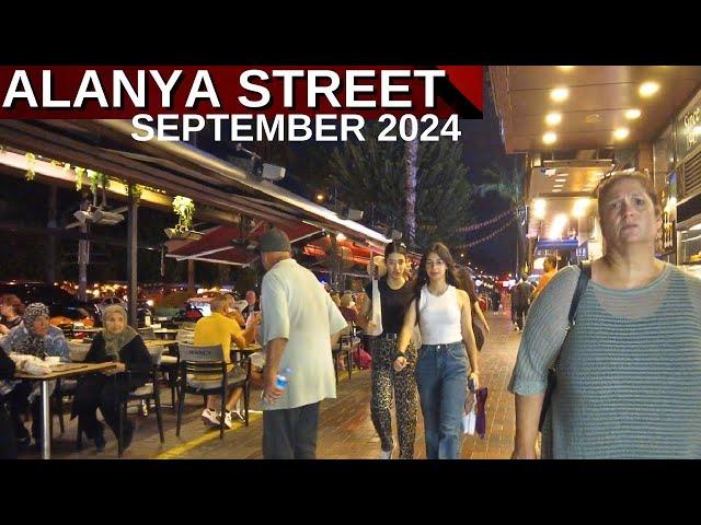 ALANYA ATATÜRK STREET 2024 SEPTEMBER / ALANYA CITY CENTER ANTALYA TURKEY HOLIDAY TURKEY TRAVEL 4K