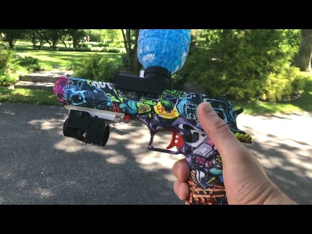 Demo - Shooting the Anstoy Desert Eagle Gel Blaster with Green Dot Laser