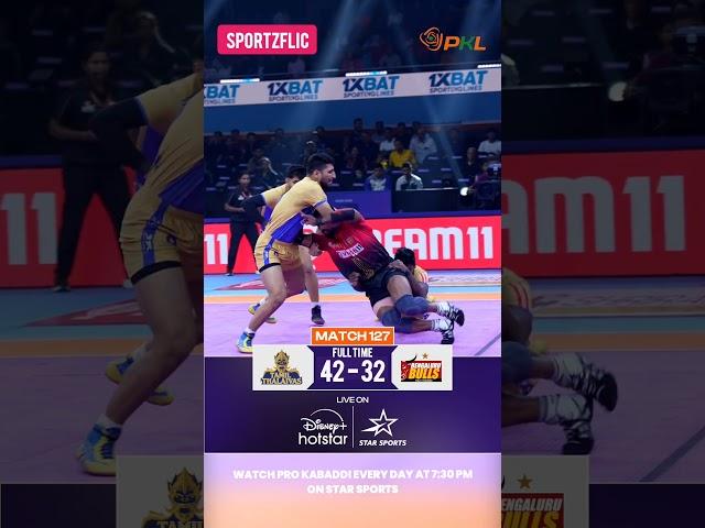 Match 127: Tamil Thalaivas Beat Bengaluru Bulls by 10 Points (42-32) | Pro Kabaddi league Season 11