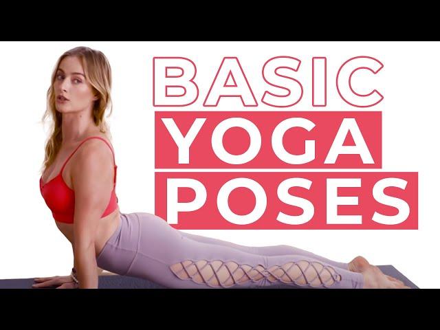 18 Basic Yoga Poses  - Tadasana, Downward Facing Dog & More - Caley Alyssa