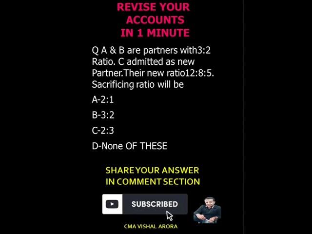 Revise your accounting concept in 1 minute #class12thaccounts #commerce #accountsmcqs