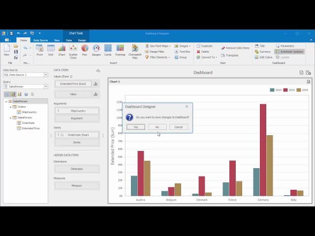 DevExpress Dashboards - Binding To a SQL Database