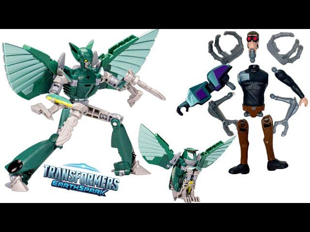 Tranformers Earthspark Terran Nightshade and Build a Figure Mandroid!