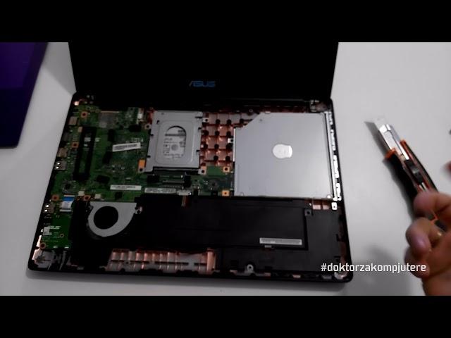 Rastavljanje Asus x553m, Repair Asus Laptop Disassembly