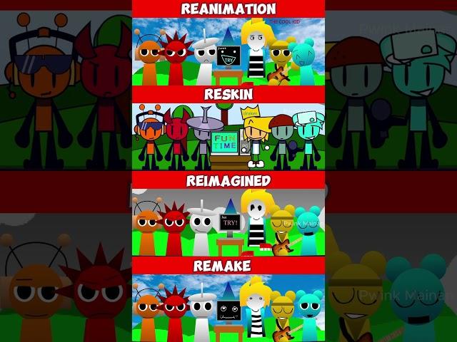 Incredibox Sprunki 1996 but Reanimation vs Reskin vs Reimagined vs Remake MIX VERSION