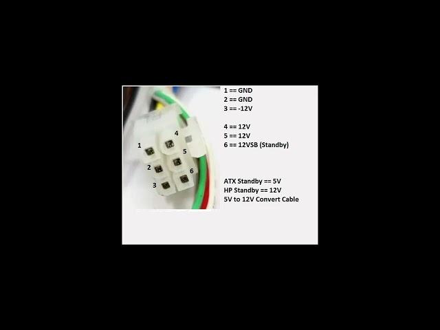 HP EliteDesk 800 G1 Big Tower (TWR) Power Supply P1 Big Connector Pinout