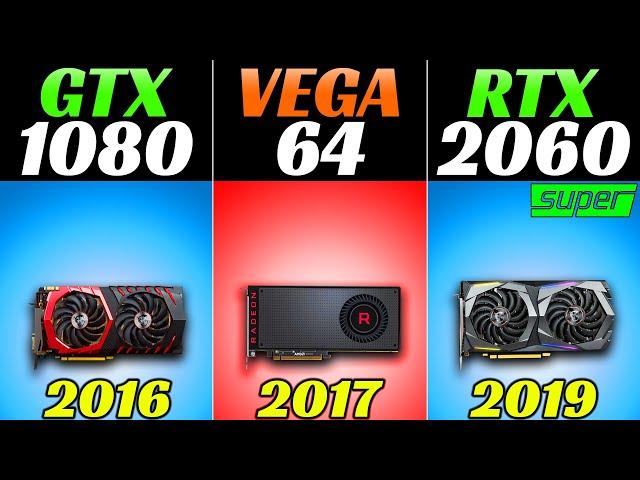 GTX 1080 vs RX Vega 64 vs RTX 2060 Super | 20 New Games Benchmarks in 2022