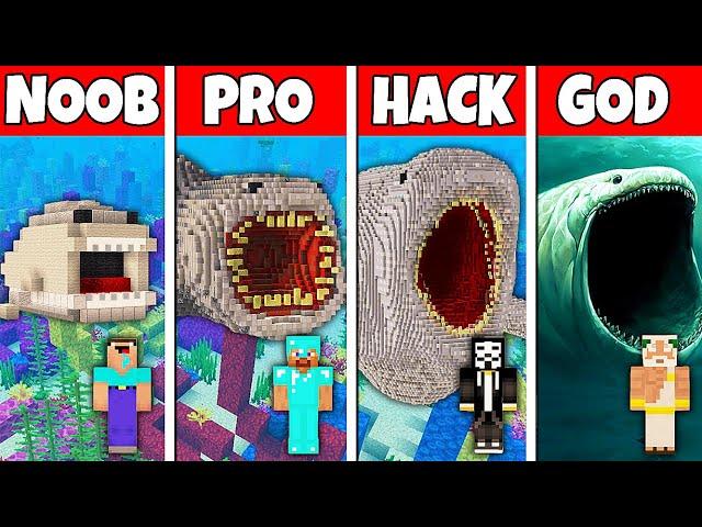 Minecraft Battle: NOOB vs PRO vs HACKER vs GOD! BLOOP STATUE BUILD CHALLENGE in Minecraft