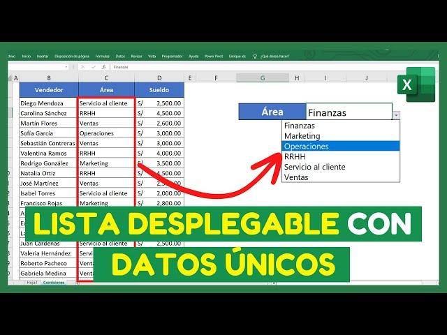 ¿Cómo HACER una LISTA DESPLEGABLE en Excel sin REPETIR DATOS Usando TABLA DINÁMICA?[Super Fácil]