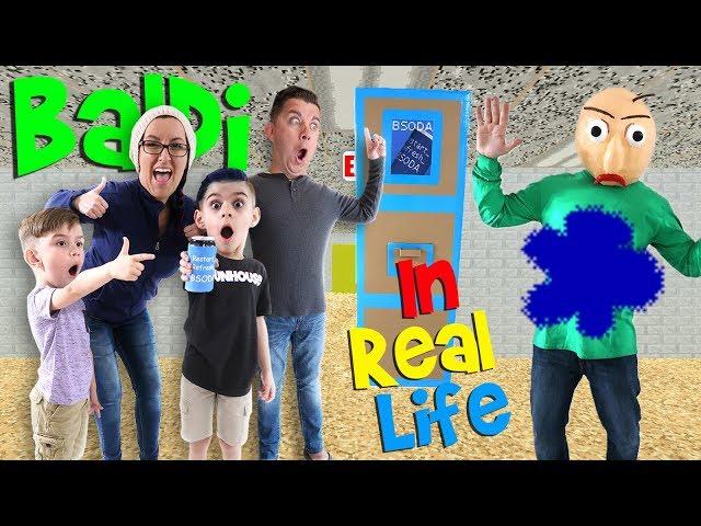 Baldi's Basics Game IN REAL LIFE! With BSODA (FUNhouse Family)