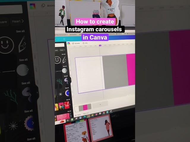 How to create Instagram carousel in Canva ️ #contentcreator #canvatutorial #instagramcarousel ￼