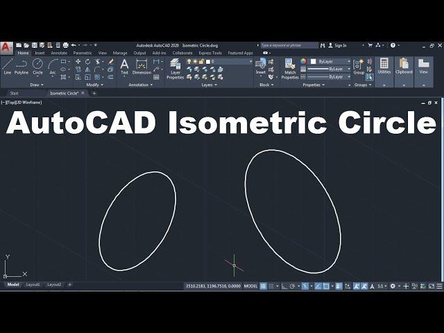 AutoCAD Isometric Circle