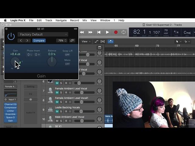 Music Production in Logic Pro X : Recording Vocals at Home! : Setting Up the Headphone Mix