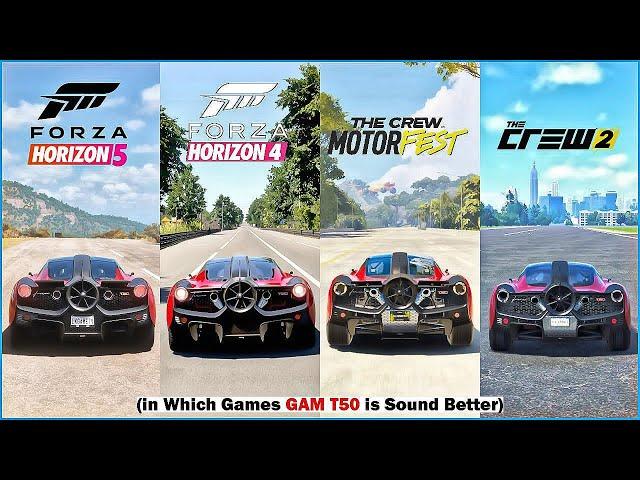 GMA T50 Top Speed in Forza Motorspor 8, Forza Horizon 5, The Crew Motorfast, The Crew 2