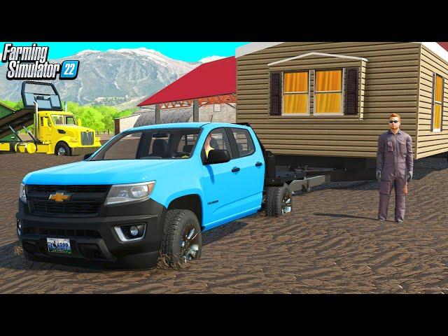 EXTREME MUDDING PARK - STUCK MOBILEHOME DEEP MUD! | CAN WE MAKE MILLIONS? FARMING SIMULATOR 22