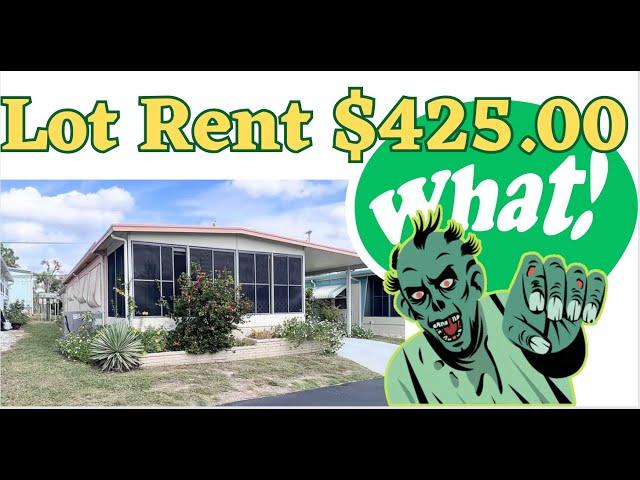 Mobile Home LOT RENT of $425.00 Exists  on Florida's Gulf Coast