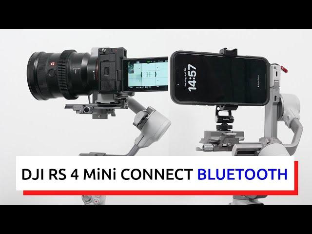 DJI RS4 MINI HOW TO CONNECT CAMERA OR PHONE BY BLUETOOTH